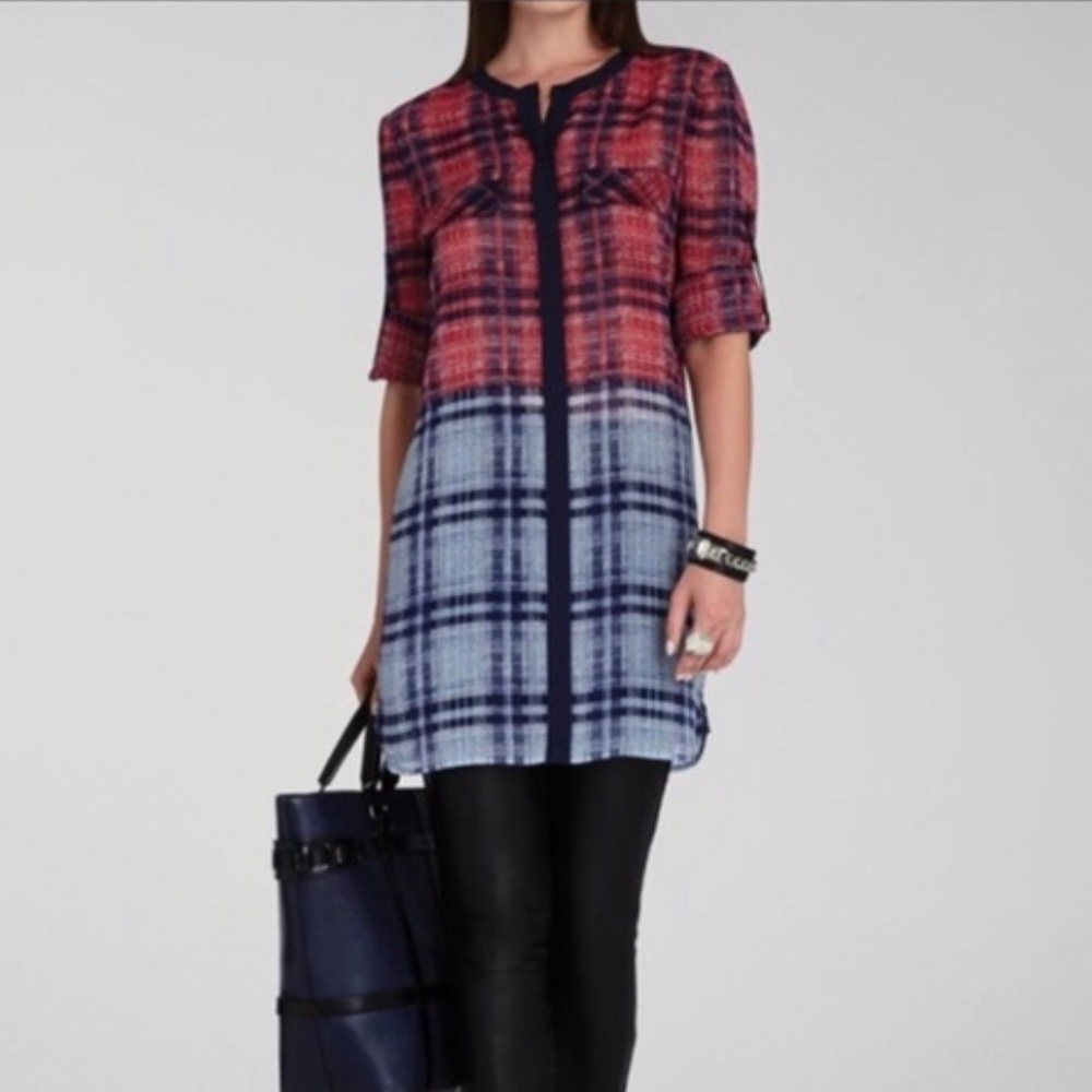 BCBG MaxAzria Silk Shirt Dress